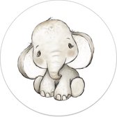 Cercle mural enfant éléphant 12 cm / Forex