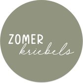 Label2X - Muurcirkel zomerkriebels groen - Ø 30 cm - Forex - Multicolor - Wandcirkel - Rond Schilderij - Muurdecoratie Cirkel - Wandecoratie rond - Decoratie voor woonkamer of slaapkamer