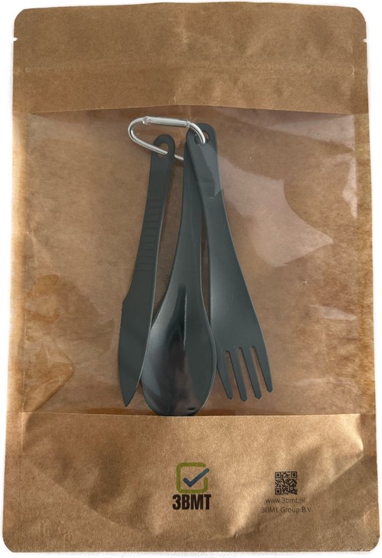 3BMT® Reisbestek- Bestek to Go - Bestek set voor Onderweg, camping, wandelen of picknick - Kunststof van 3BMT — afbeelding 3