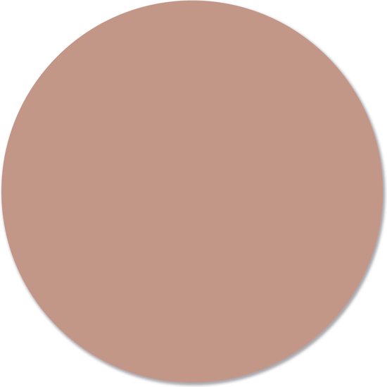 Label2X - Schilderij - Effen Pale Pink Ø - Multicolor - 12 X 12 Cm