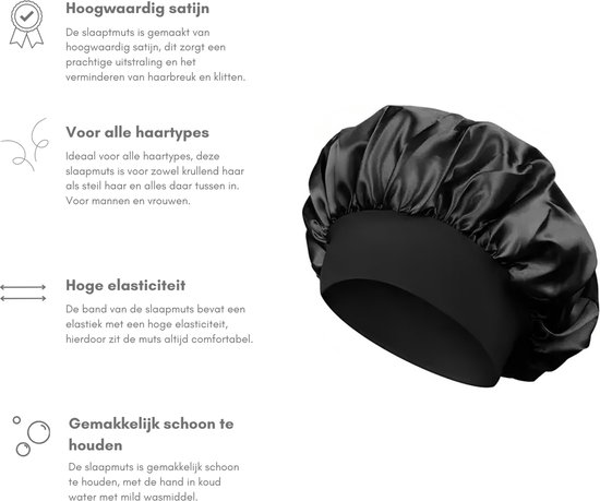 Neuytiky 2 stuks satijnen chlafmuts, nachtslaapmuts, verstelbare motorkap, haarbonnet, met elastiek Neuytiky 2 stuks satijnen chlafmuts, nachtslaapmuts, verstelbare motorkap, haarbonnet, met elastiek