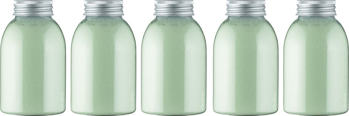 Goedkoopste Scrubzout Eucalyptus - 300 gram - fles met aluminium dop - Hydraterende Lichaamsscrub - set van 5 stuks