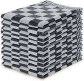 Keukendoeken Set Blok Zwart – 50x50 – Set van 10 – Geblokt – Blokdoeken – 100% katoen – Keukendoek – handdoeken