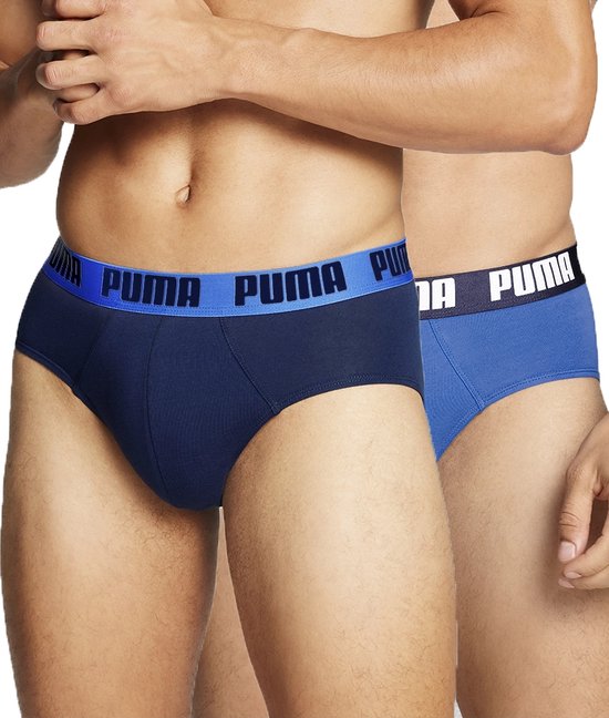 Puma Heren slips 2-pak- Everyday Brief - M - Blauw.