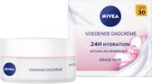 NIVEA Essentials Voedende Dagcrème - Gezichtscreme Droge huid - SPF 30 - Gezichtsverzorging Met amandelolie en sheaboter - 50 ml