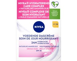 NIVEA Essentials Voedende Dagcrème - Gezichtscreme Droge huid - SPF 30 - Gezichtsverzorging Met amandelolie en sheaboter - 50 ml