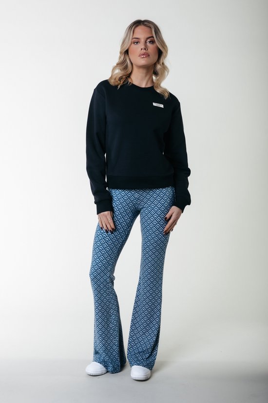 Colourful Rebel Small Geo Peached Extra Flare Pants