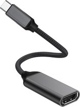 Adaptateur JUALL USB-C vers HDMI - HDMI 2.1 4K 60Hz - Convertisseur/ Switch - Thunderbolt 3 - Zwart Tressé