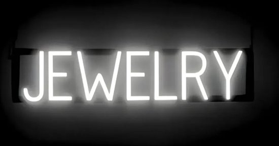 JEWELRY - Lichtreclame Neon LED bord verlicht | SpellBrite | 71 x 16 cm | 6 Dimstanden - 8 Lichtanimaties | Reclamebord neon verlichting