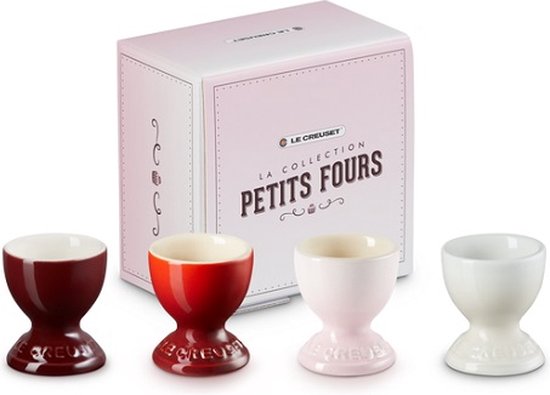 Le Creuset - Petits Fours - Eierdopjes - Set Van 4 Stuks