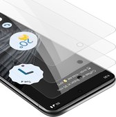 Cadorabo 3x Screenprotector geschikt voor Google PIXEL 7 PRO - Beschermende Pantser Film in KRISTALHELDER - Getemperd (Tempered) Display beschermend glas in 9H hardheid met 3D Touch