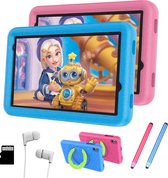 HeppieBabie Kindertablet - 8 Inch -Blauw - 64GB Opslag - 4GB Werkgeheugen - Lange Batterijduur - Ouderlijk Toezicht - 5 Gratis Accecoires