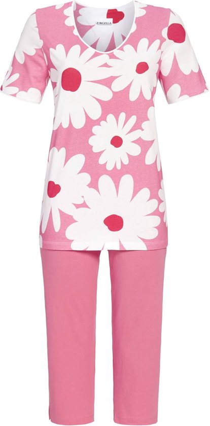 Roze Ringella pyjama bloemen - Roze - Maat - 44