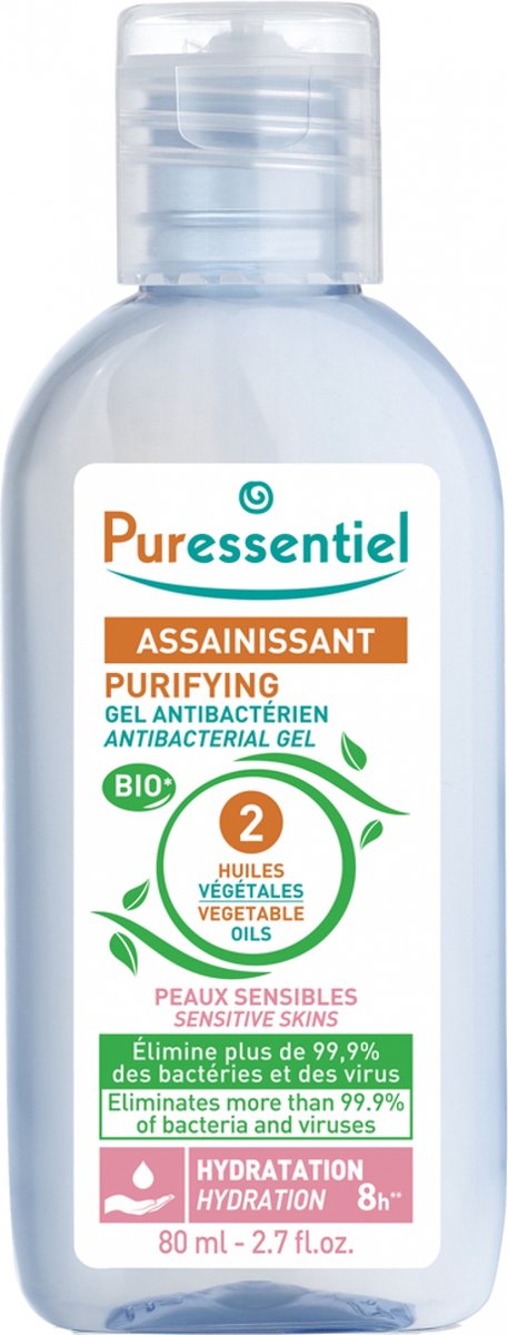Puressentiel Zuiverende Antibacteriële gel met 2 Plantaardige Oliën 80 ml