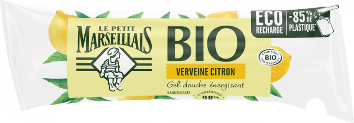 Le Petit Marseillais Energizing Lemon Verbena Shower Gel Organic Navulling 250 ml
