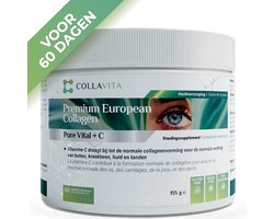 Collavita Collageen Poeder – 60 Dagen - Super Geconcentreerd - 100% Natuurlijk - Met Vitamine C - Voor Huid, Haar & Nagels