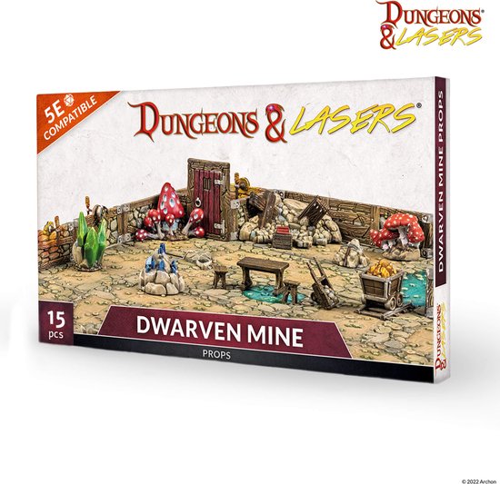 Foto: Dungeons and lasers dwarven mine props rpg terrein roleplaying games geschikt voor dnd 5e