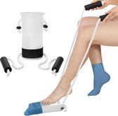Sokaantrekker - Sokaantrekker hulp - Sok aantrekhulp - Aantrekhulp voor sokken - Wit - Aankleedhulp - Sock Slider - Praktisch voor senioren, zwangeren vrouwen of invaliden!