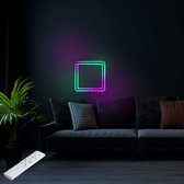 INOLEDS® - Vierkante Kubus Wandlamp - RGB - Cube Lamp - Inclusief Afstandsbediening -40 x 40cm