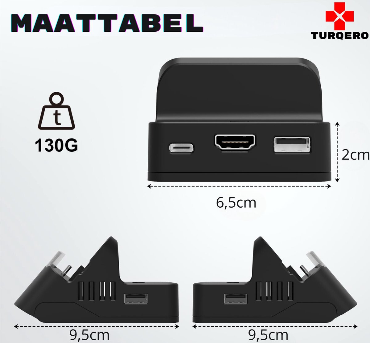 Turqero TV Docking Station Set voor Nintendo Switch & OLED - 4K UHD thumbnail 5
