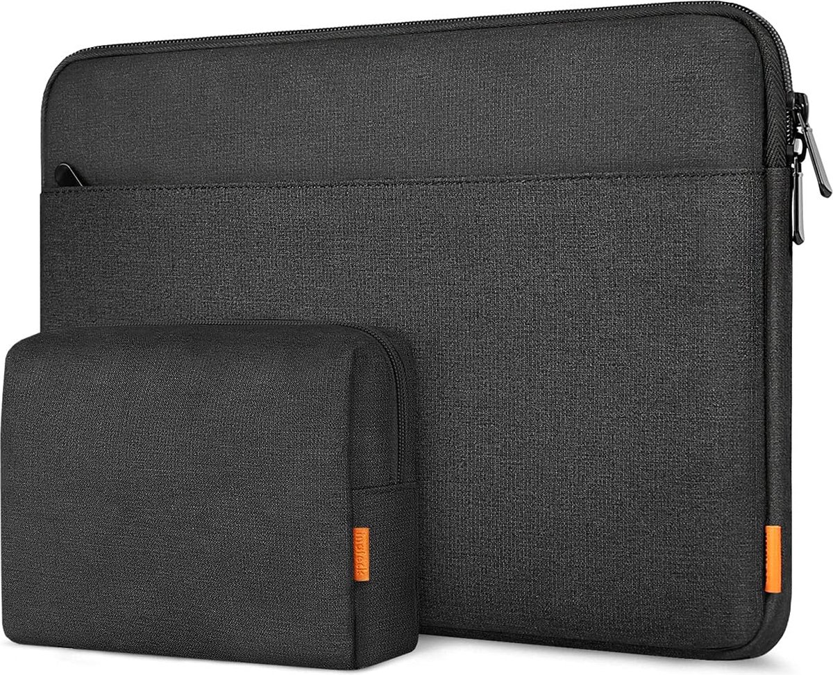 15,6 inch laptoptas 15 inch hoes tas notebook sleeve beschermhoes case, spatwaterdicht, met accessoiretas, zwart