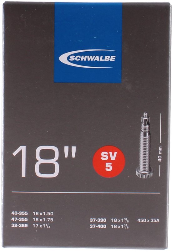 Schwalbe SV5 - Binnenband Fiets - Frans Ventiel - 40 mm - 18 x 1 1/4 - 1 3/8 - 175 van Schwalbe — afbeelding 3