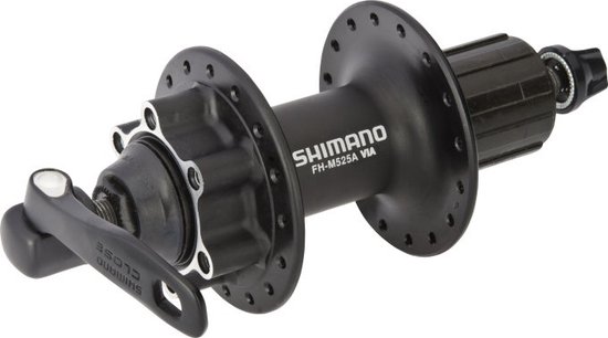 Achternaaf 8/9/10 speed Shimano FH-M525 - 32 gaats - 6 bouts remschijfbevestiging - zwart