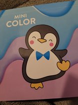 Mini kleurboekje - Pinguïn- 10x10 cm