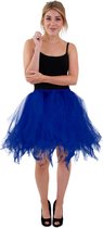 PartyXplosion - Dans & Entertainment Kostuum - Dizzling Petticoat Donkerblauw 65 Centimeter Vrouw - Blauw - Medium - Halloween - Verkleedkleding