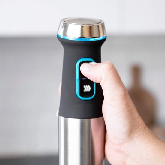 UTALENT draadloze staafmixer, oplaadbaar met variabele snelheid, met snellader, 500 ml hakmolen, 600 ml container, melkopschuimer, eiergarde, voor smoothies, babyvoeding en soepen, zwart UTALENT draadloze staafmixer, oplaadbaar met variabele snelheid, met snellader, 500 ml hakmolen, 600 ml container, melkopschuimer, eiergarde, voor smoothies, babyvoeding en soepen, zwart