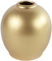 Vaas Frances goudkleurig 13 cm - Vazen - Gouden Vaas - Modern - Decoratievaas - Vaasje - Goud - Keramieken vaas