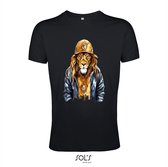 T-Shirt 158an06 Leeuw met gouden kettingen - 4xL