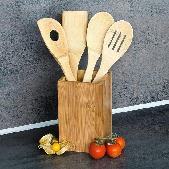 Olijfhout Bestek - Handgemaakte Vork, Lepel en Mes - Houten Bestek Set