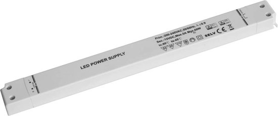 Transformateur LED Dehner Elektronik SSL 60-12VF, driver LED Tension constante 60 W 5 A 12 V/ DC Convient aux meubles,