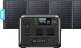 BLUETTI Kit de 403Wh/600W Groupe Electrogène Portable AC60 avec 1 Panneau solaire 120W PV120, LiFePO4 Batterie de Secours avec 2 Sorties 600W CA, IP65 Étanche, Hors sol, Camping, Balcon