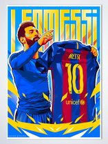 Lionel Messi Poster - 50 x 70cm - Poster Kinderkamer / Slaapkamer / Kinder Cadeau