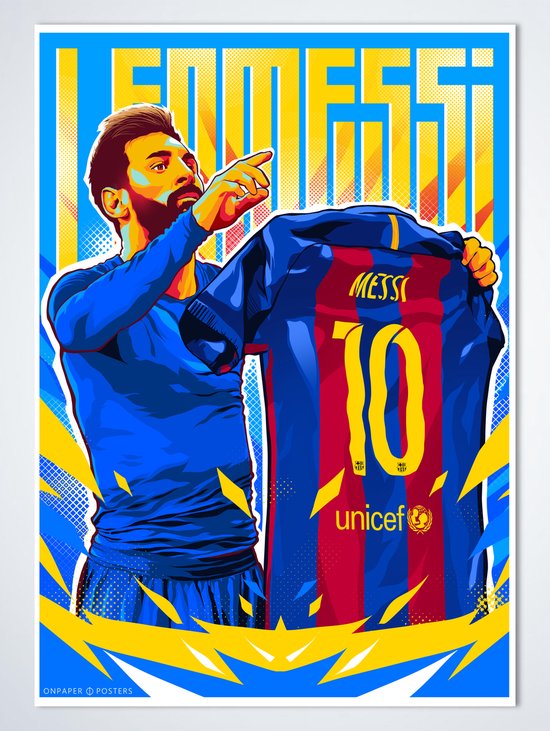Lionel Messi Poster - 50 x 70cm - Poster Kinderkamer / Slaapkamer / Kinder Cadeau