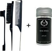 Phoenix Hair Products - Wax Stick - Kammen + Borstel Kit - 75gr - Medium Hold