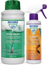 Nikwax Twin Tech Wash Wasmiddel 1L & TX.Direct Spray-On Impregneermiddel 300ml - 2-Pack