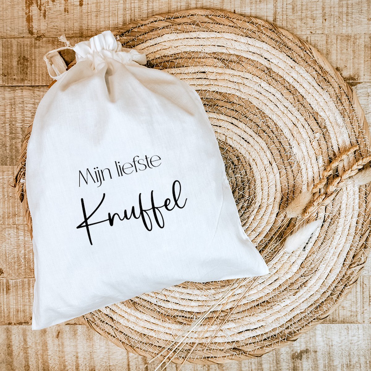 Bewaarzakje 'Mijn liefste knuffel' | Bewaar herinneringen aan de babytijd | Bewaren | Hip&Mama Box