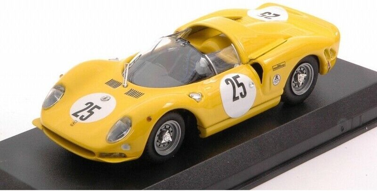The 1:43 Diecast Modelcar of Ferrari 365 P2 #25 of the 24H Daytona of 1966. The drivers were Bianchi / Van Ophem and J. Beurlys. The manufacturer of the scalemodel is Best-Models. This item is only online available.