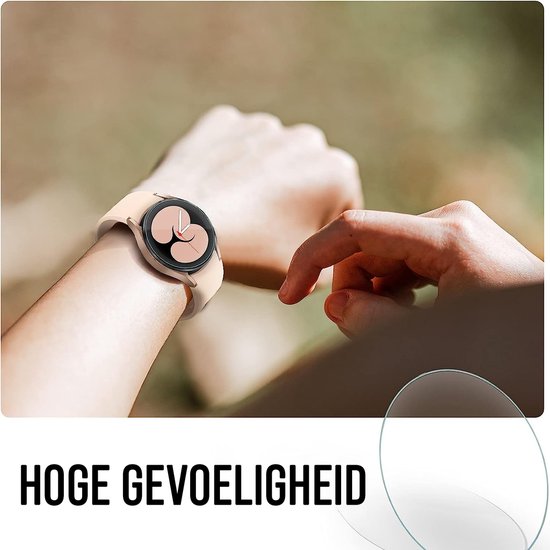 Screenprotector geschikt voor Samsung Galaxy Watch 4 / 5 / 6 / 7 / 8 - 40mm Screen Protector - 4 Stuks - Podec