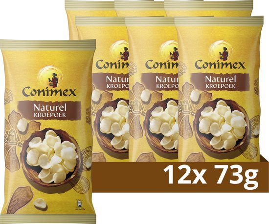 Conimex Kroepoek - Naturel - 12 x 73 g - Voordeelverpakking