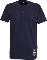 Tom Tailor T-shirt ronde hals - 630 Blue - maat XL (XL) - Heren Volwassenen - 100% katoen- 71040-5609-630-XL