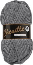 Chenille 6 - Donkergrijs 002 - Lammy yarns - 5 stuks