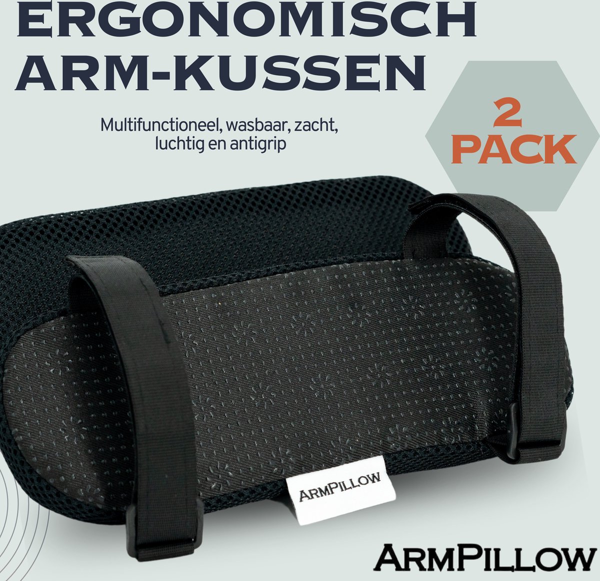 ArmPillow - Ergonomische Arm kussens - Bureaustoel arm kussen - Arm ondersteuning - 2 Stuks - Bureaustoel accessoires - Stoel armleuningen