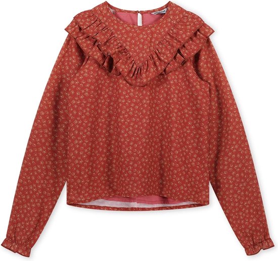 Meisjes blouse - Rood hout