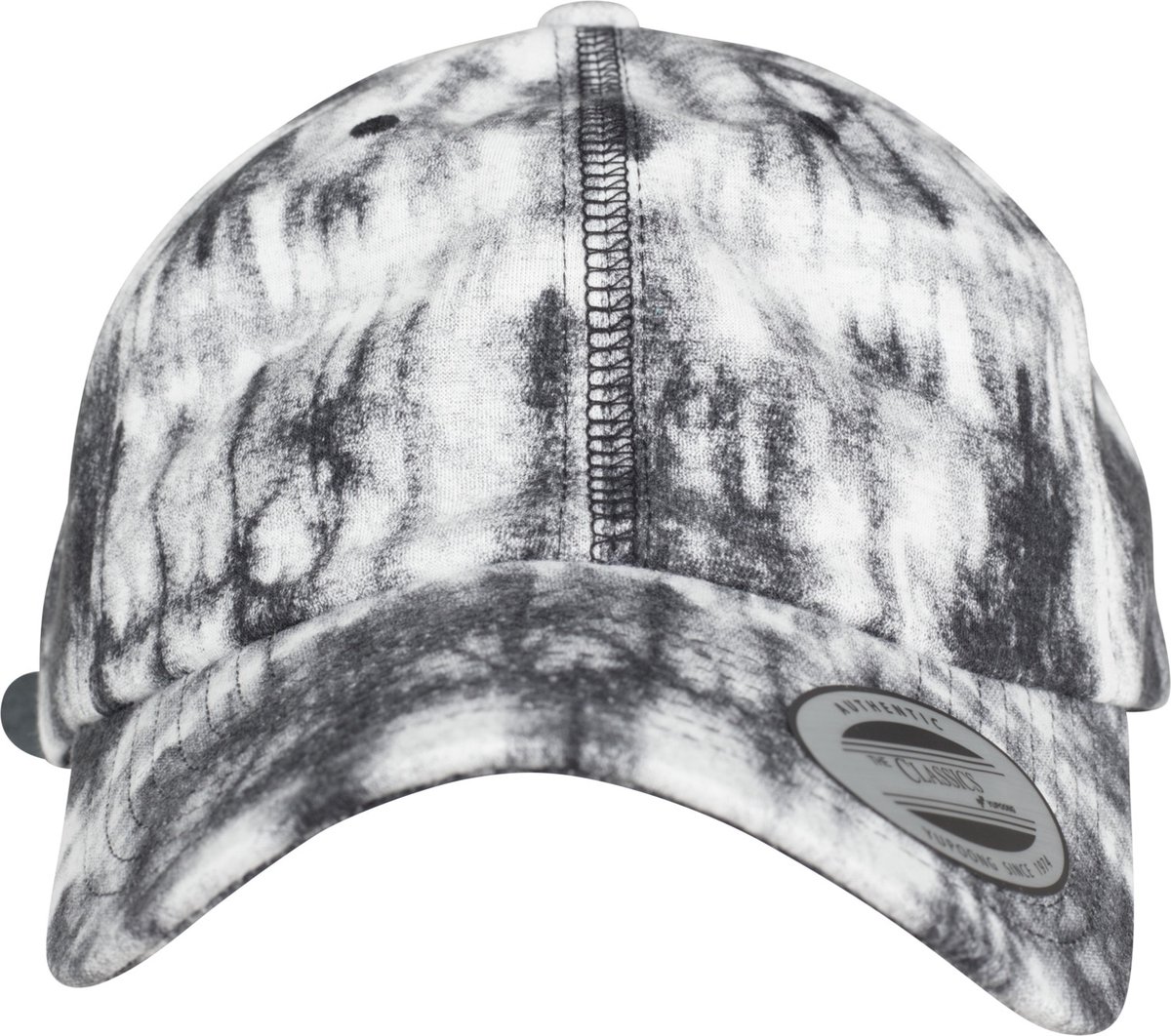 Urban Classics Flexfit cap Low profile Tie dye black off white one size