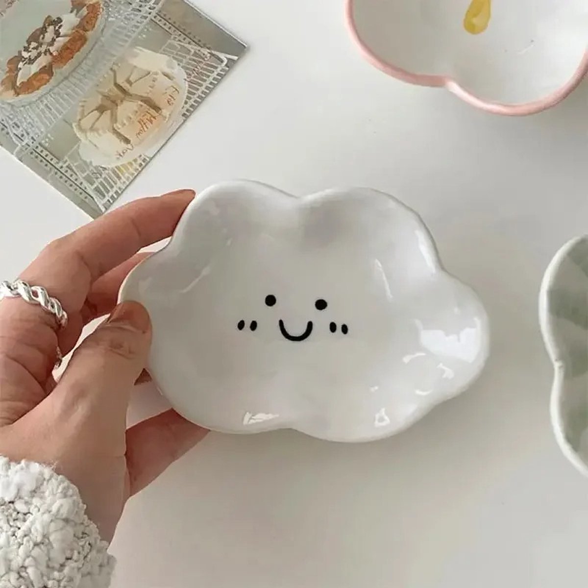 Sieraden Schaal - Decoratieve Schaal - Sieraden Houder - Vrolijke Wolk
