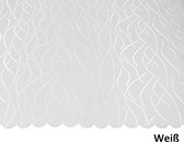 tafelkleed damast strepen - strijkvrij tafelkleed - vlekbestendig, onderhoudsvriendelijk tafellinnen - tafelkleed, Rechthoekig 110x110 cm, Wit